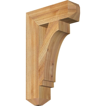 Ekena Millwork Imperial Craftsman Rough Sawn Bracket, Western Red Cedar, 4"W x 14"D x 22"H BKT04X14X22IMP04RWR